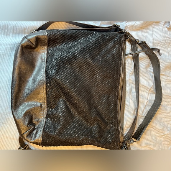 Rough and Tumble Lg Chainmail Hobo Pewter w Kate Spade Swirl Lining - Picture 4 of 4